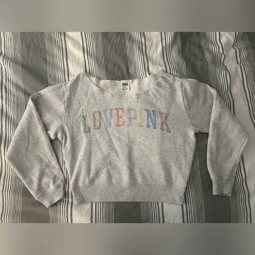 Victoria Secret PINK Cropped Sweatshirt Size Medium